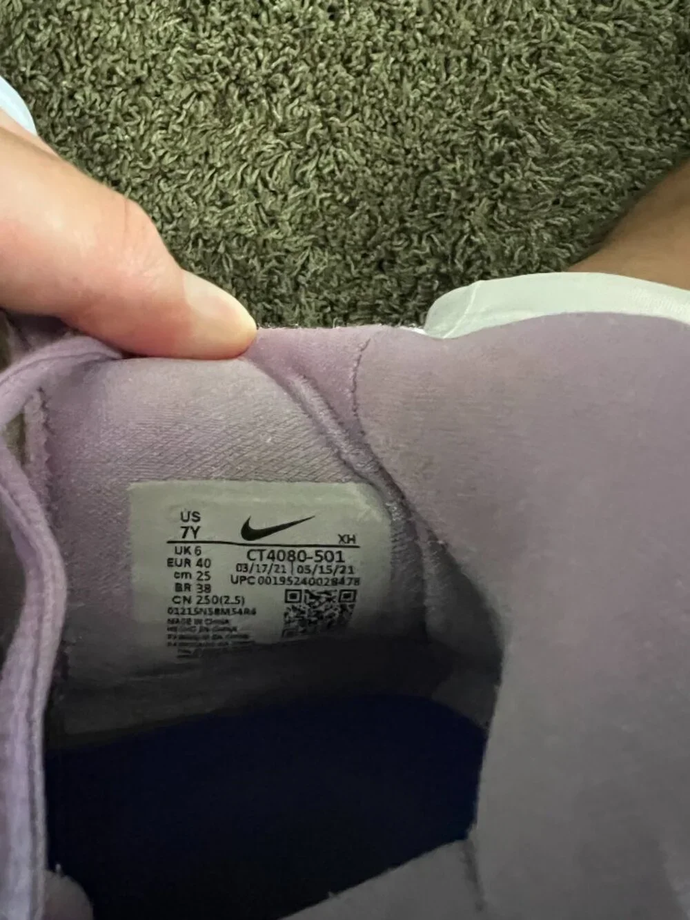 Girls Rare Nike Kyrie 7 Lilac Melon Tint CT4080-501 GS Youth Size 7Y